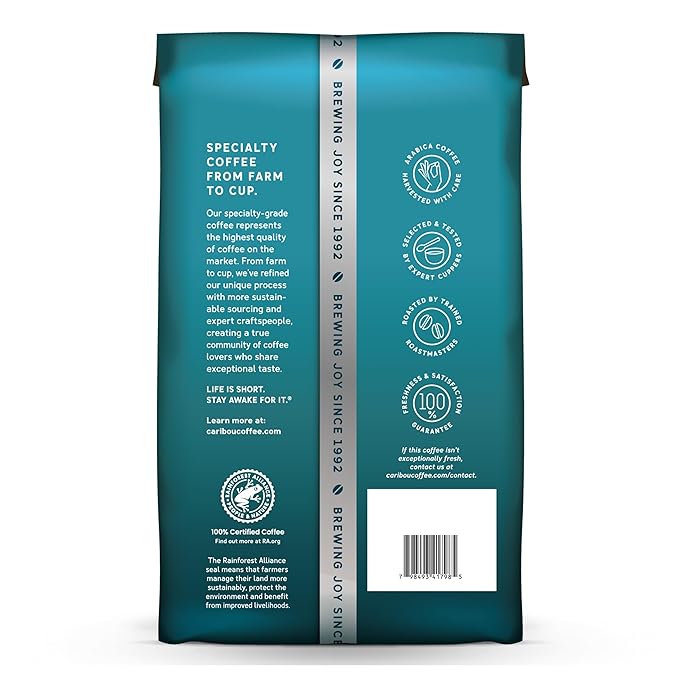 Caribou Coffee, Medium Roast Ground Coffee - Caribou Blend 20 Ounce Bag - Packaging May Vary (Pack of 2)