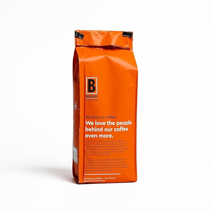 BIGGBY French Roast Ground Coffee, 12oz Bag, Dark Roast