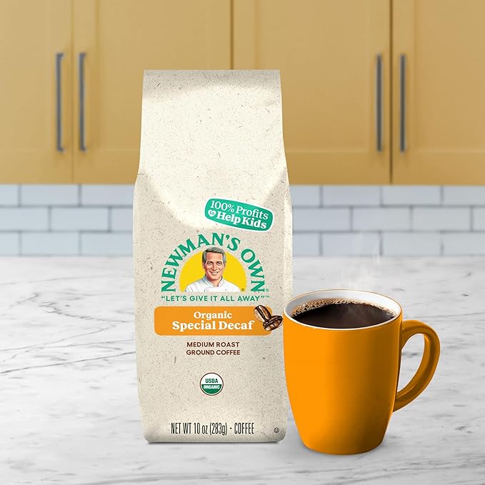 Newman's Own Organics Newman's Special Blend Decaf, Ground Coffee, Decaffeinated, Medium Roast, Bagged 10oz