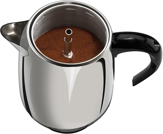Farberware 8-Cup, Black Percolator, Stainless Steel, FCP280