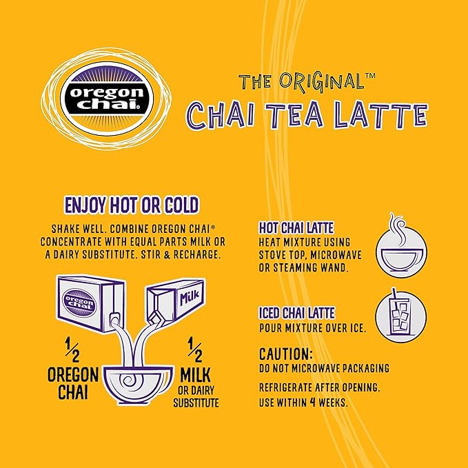 Oregon Chai Original Chai Concentrate, 32 Fluid Ounce (Pack of 1)