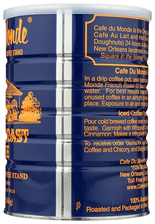 Cafe Du Monde French Roast Dark Coffee, 13 Ounce