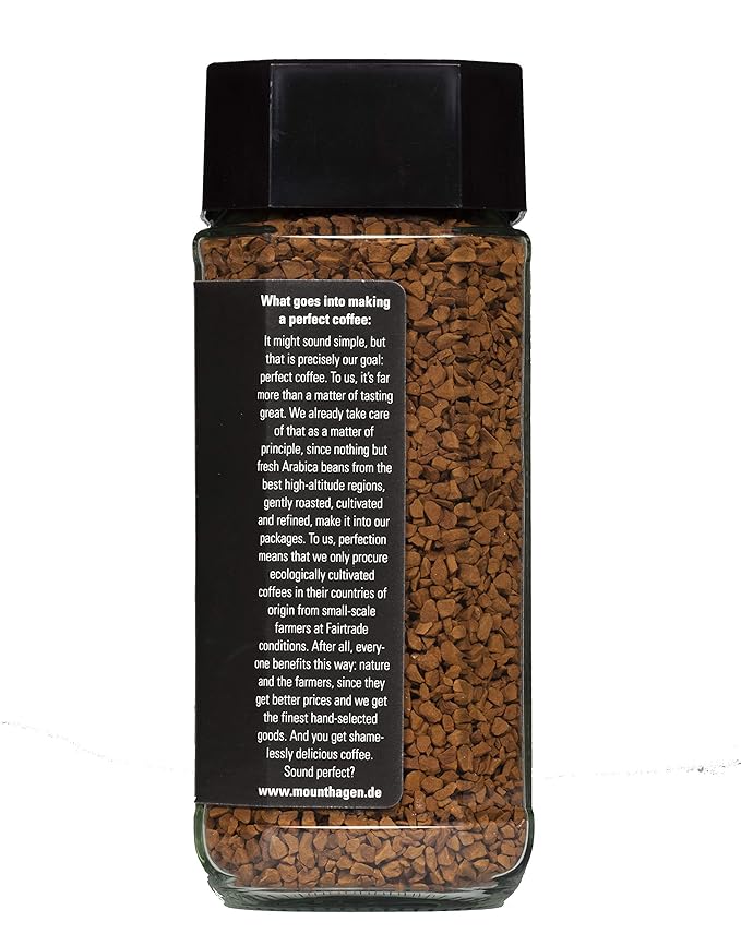 Mount Hagen 3.53oz Organic Freeze Dried Instant Coffee - 6 pack | Eco-friendly Coffee Made From Organic Medium Roast Arabica Beans | Fair-Trade Coffee Instant [6 x 3.53oz Jar]
