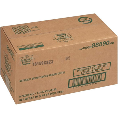 Maxwell House Decaf Special Delivery Medium Roast Coffee (1.3 oz Bags, 7 Count, Pack of 6)