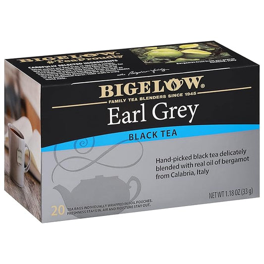 Bigelow, Earl Grey Tea (Caffeinated), 20 Count