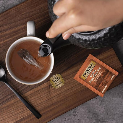 Twinings Ceylon Pure Black Tea Individually Wrapped Bags, 20 Count (Pack of 6), formerly Ceylon Orange Pekoe, Crisp, Refreshing, Caffeinated, Enjoy Hot or Iced | Packaging May Vary