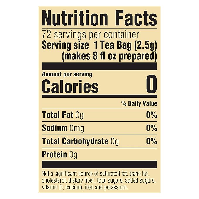 Lipton Organic Tea Bags Tastes Great Hot or Iced Organic Black Tea Can Help Support a Healthy Heart 5.74 oz 72 Count, Pack of 5