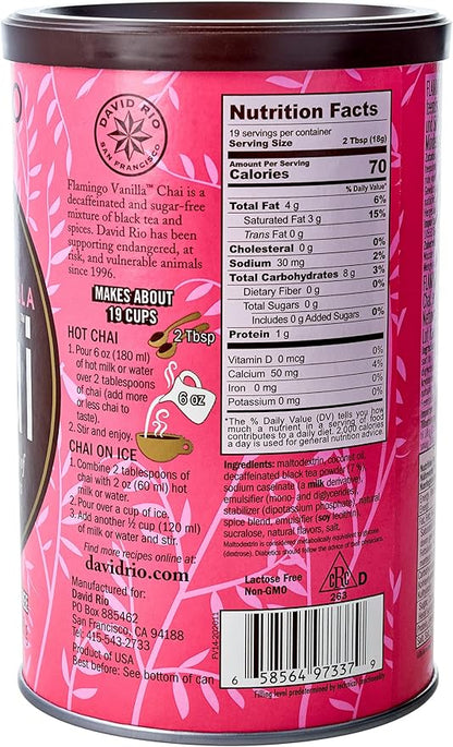 David Rio Chai Mix, Flamingo Vanilla, 11.9 Ounce (Pack of 1)