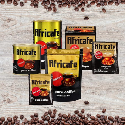 AFRICAFE - Organic Instant Coffee - Tanzania - 100% Arabica and Robusta - 200g Resealable Pouch