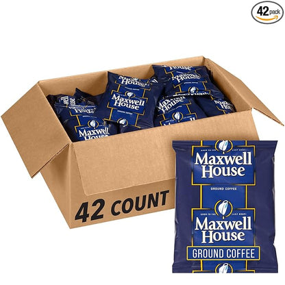 Maxwell House Ground Coffee (42 ct Pack, 1.5 oz Packets)