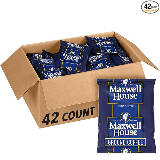 Maxwell House Ground Coffee (42 ct Pack, 1.5 oz Packets)