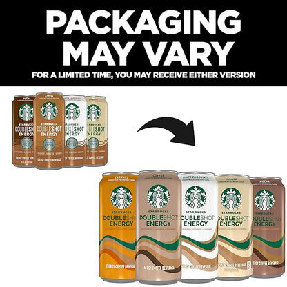 Starbucks Doubleshot Energy Drink Coffee Beverage, Mocha, Iced Coffee, 15 fl oz Cans (12 Pack) (Packaging May Vary)