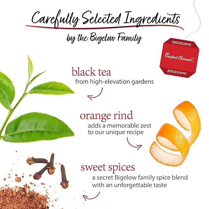Bigelow Tea Constant Comment Black Tea, Caffeinated Tea, 20 Count Box (Pack of 6), 120 Total Tea Bags