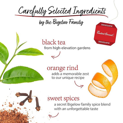 Bigelow Tea Constant Comment Black Tea, Caffeinated Tea, 20 Count Box (Pack of 6), 120 Total Tea Bags