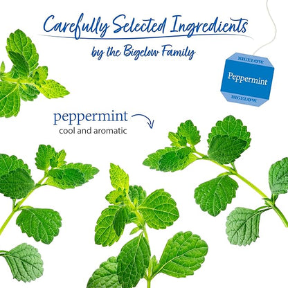 Bigelow Tea Peppermint Herbal Tea, Caffeine Free Tea with Peppermint, 20 Count Box (Pack of 6), 120 Total Tea Bags