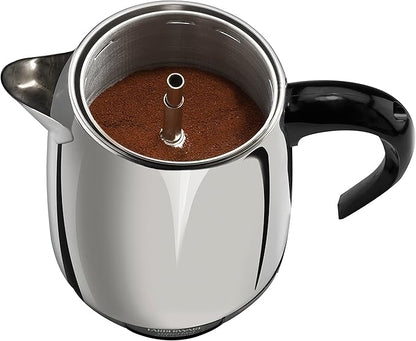 Farberware 8-Cup, Black Percolator, Stainless Steel, FCP280