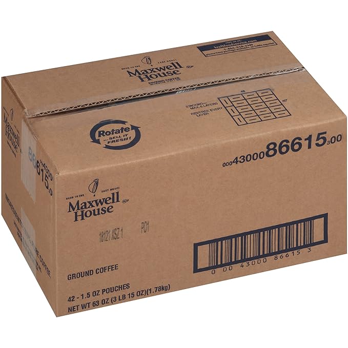 Maxwell House Ground Coffee (42 ct Pack, 1.5 oz Packets)
