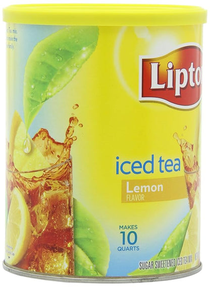 Lipton Iced Tea Mix, Lemon, Makes 10 Quarts,Count 6(Pack of 1)