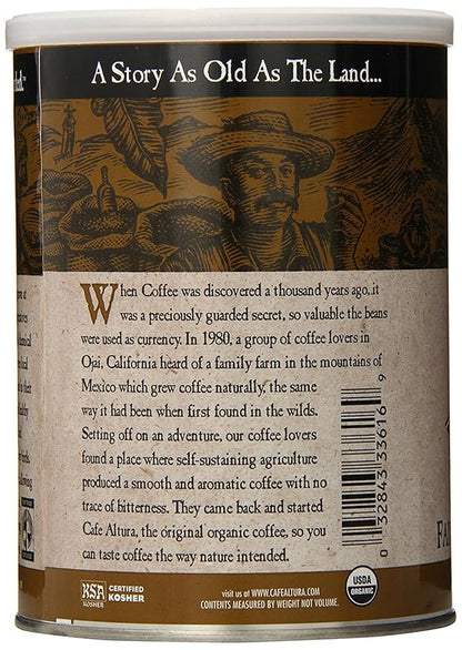 Cafe Altura Ground Organic Coffee, Fair Trade Classic Roast, 12 Ounce (Pack of 3)