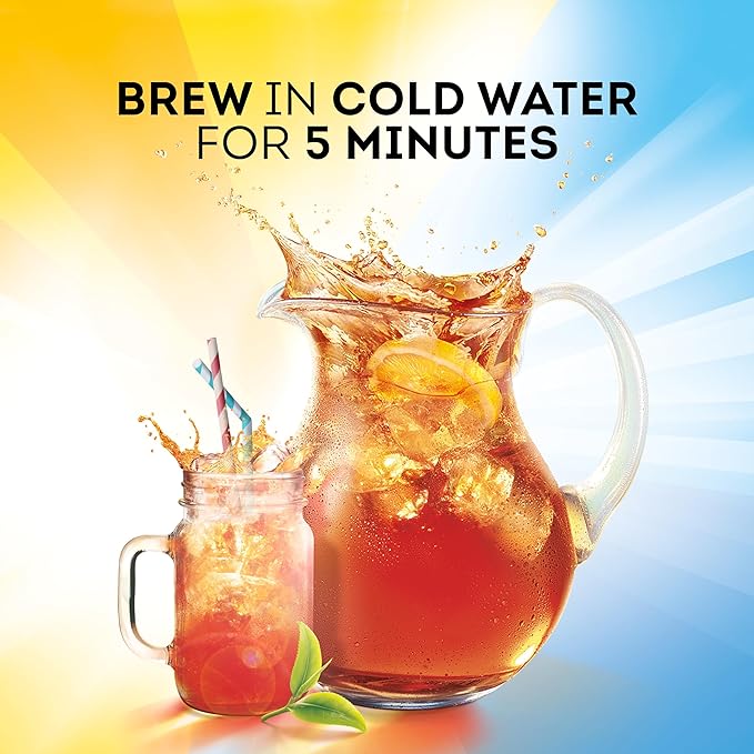 Lipton Cold Brew Iced Tea Bags, Family Size Zero Calories, Easy-To-Make with no boiling needed, 22 Total Tea Bags