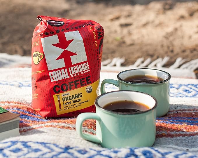 Equal Exchange Organic Ground Coffee, Decaf, 12-Ounce Bag (Pack of 3)
