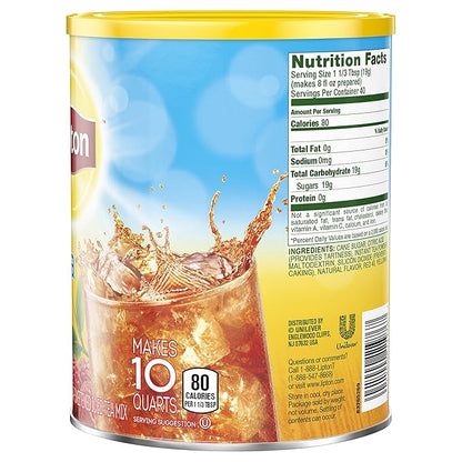 Lipton Iced Tea Mix, Raspberry, Makes 10 Quarts (Pack of 6)