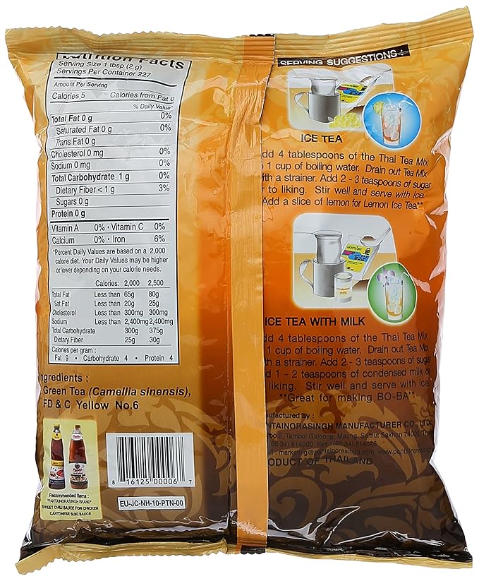 Thai Iced Tea Traditional Restaurant Style,16 oz (1LB.)