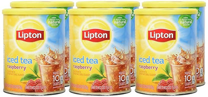 Lipton Iced Tea Mix, Raspberry, Makes 10 Quarts (Pack of 6)