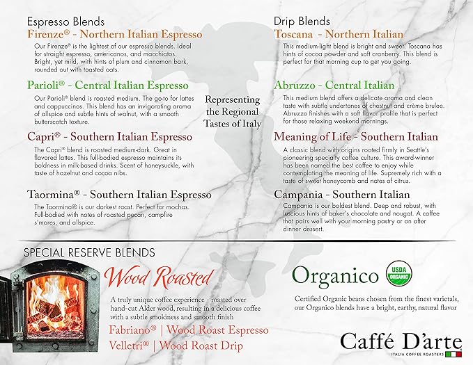 Caffe D'arte Whole Bean Meaning of Life Coffee, 5 Pounds