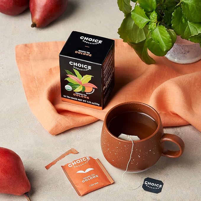 Choice Organics - Organic Oolong Tea (1 Pack) - Fair Trade - Compostable - Contains Caffeine - 16 Organic Oolong Tea Bags